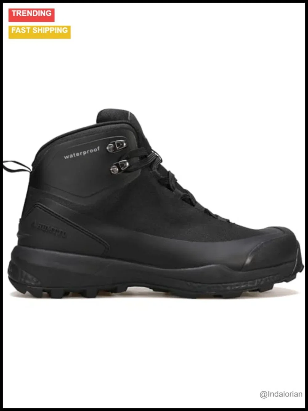 Waterproof Winter Snow Boots Fur Lined Lace-Up Ankle Boots for Men Hiking